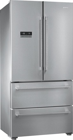 Smeg FQ55FXDF отдельностоящий холодильник с французской дверью No-Frost эффект нержавеющей стали